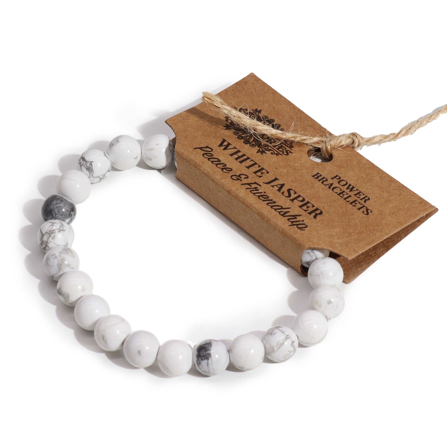 Bracelet jaspe blanc