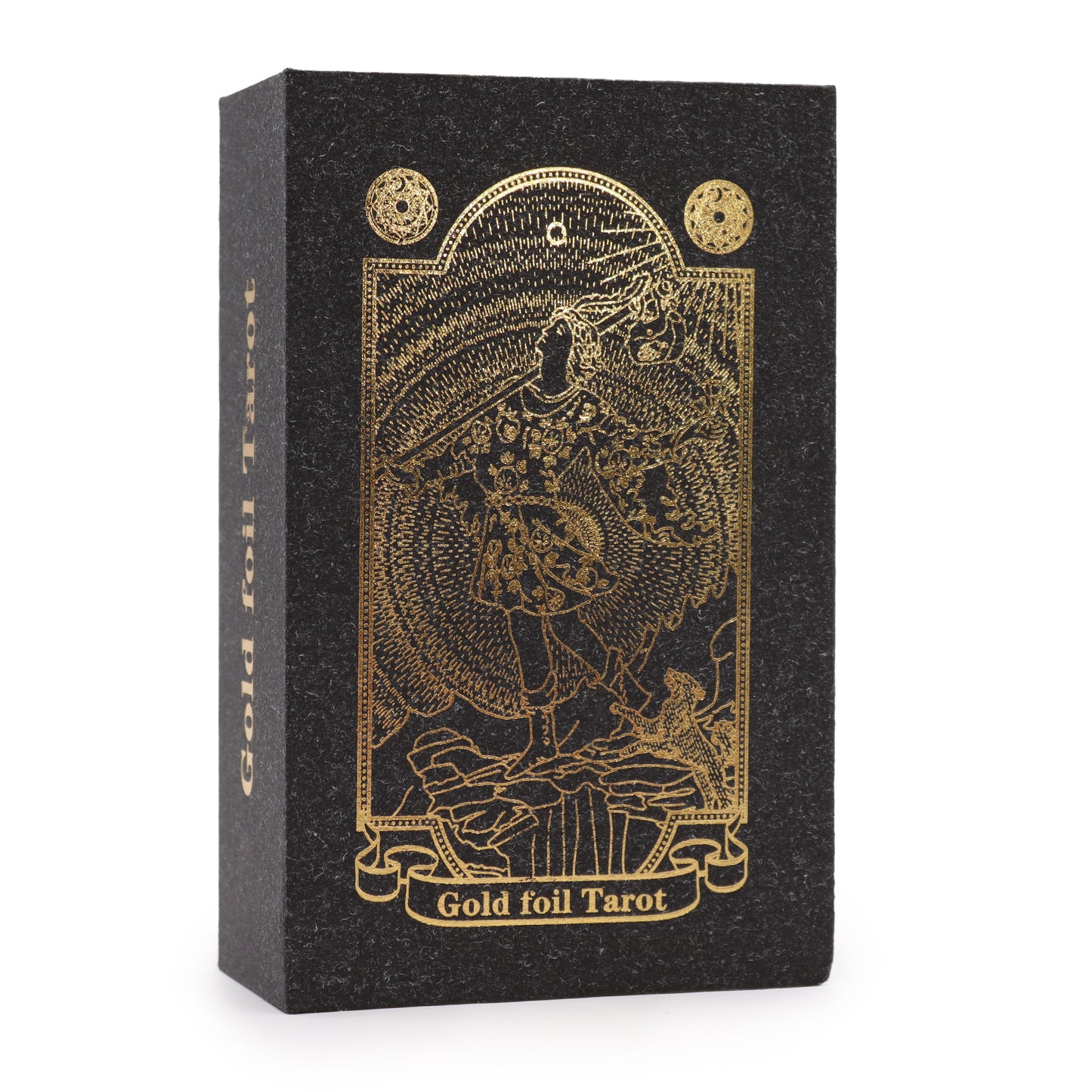 Coffret de tarot feuille d'or avec livre