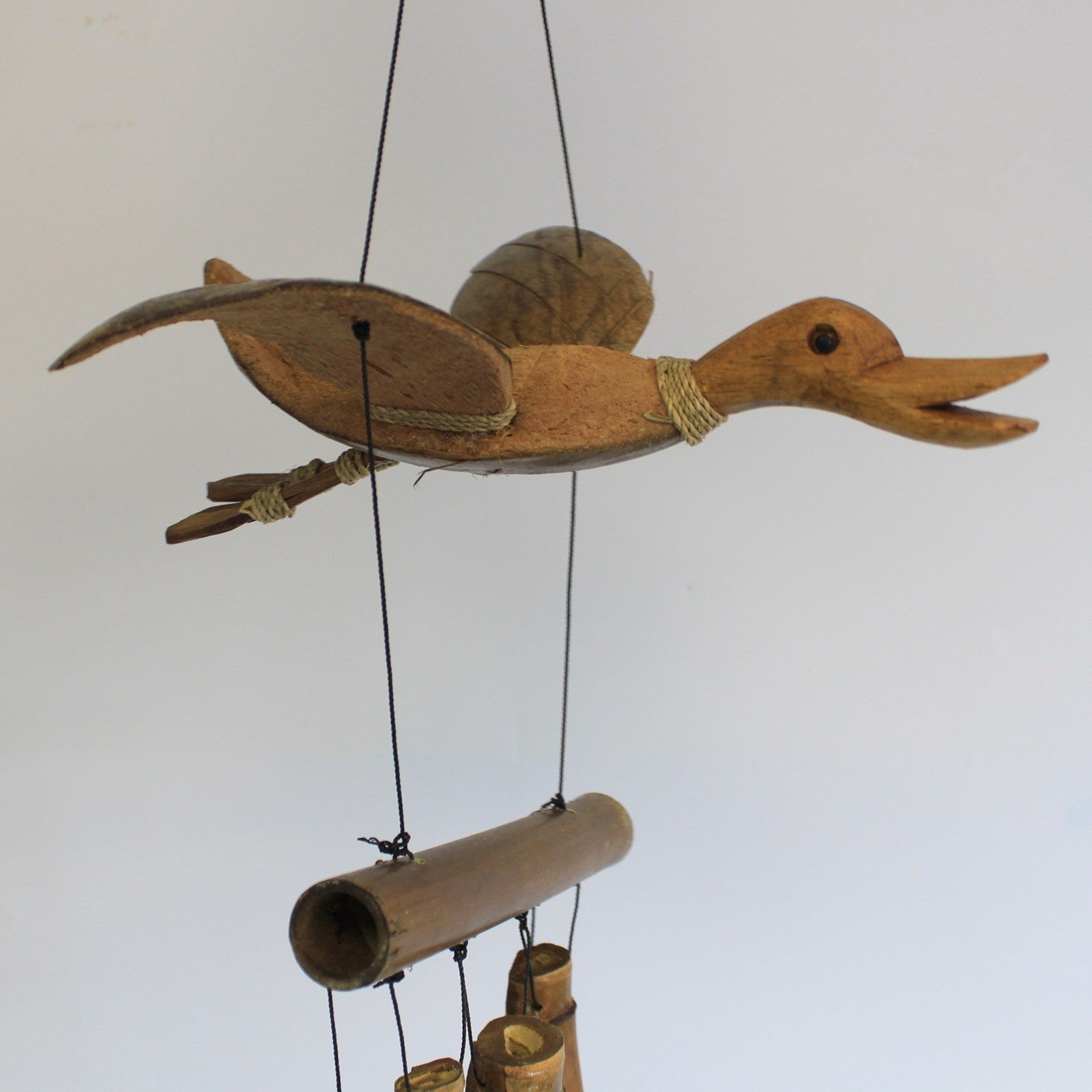 Carillon à vent sauvages canard en noix de coco