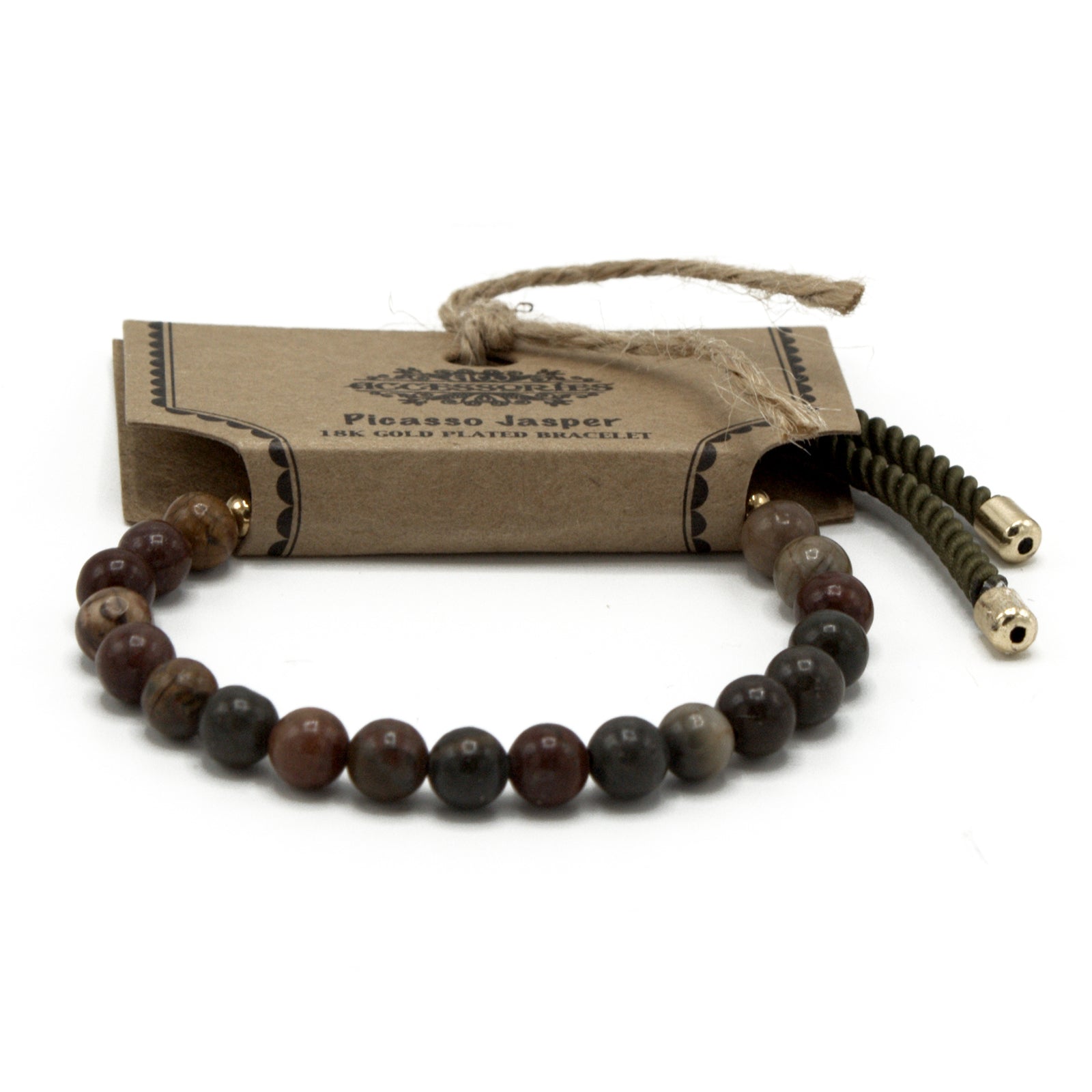 Bracelet réglable jaspe picasso