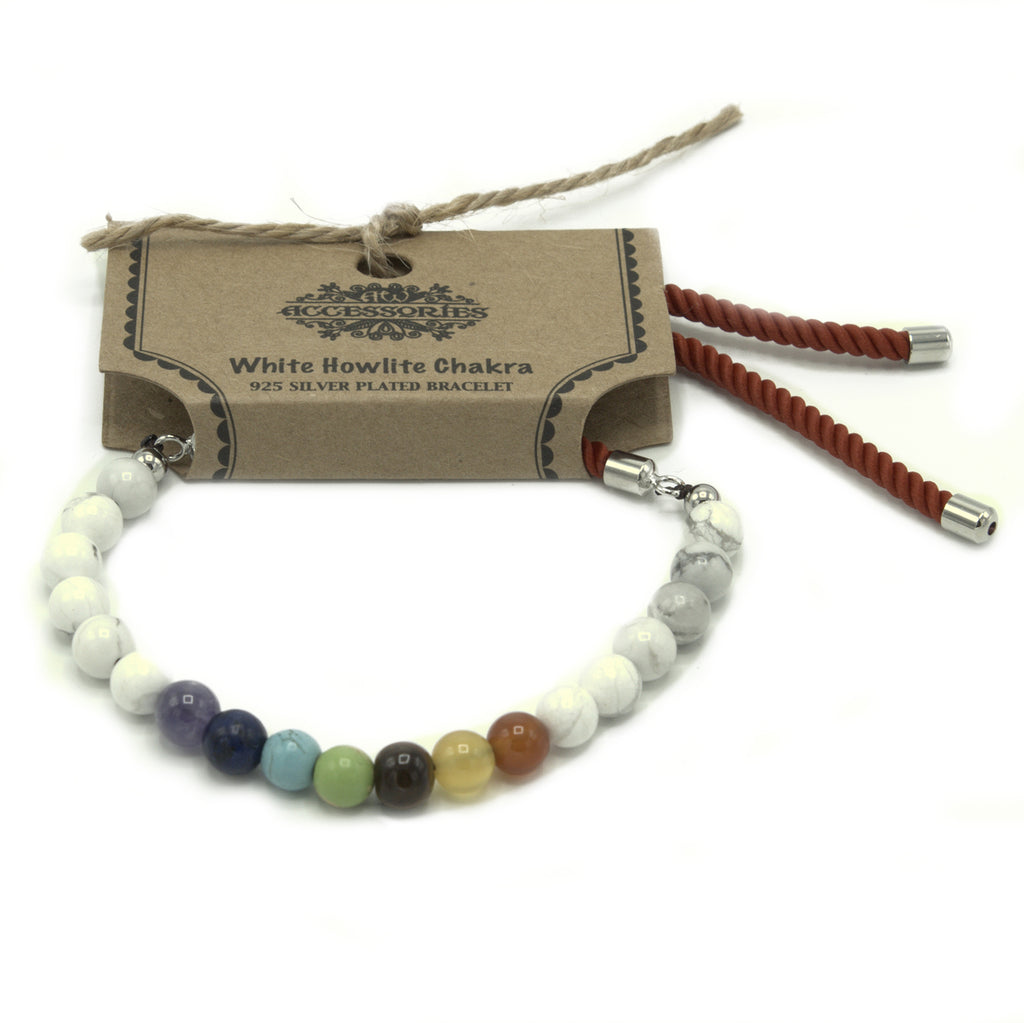 Bracelet réglable chakras howlite