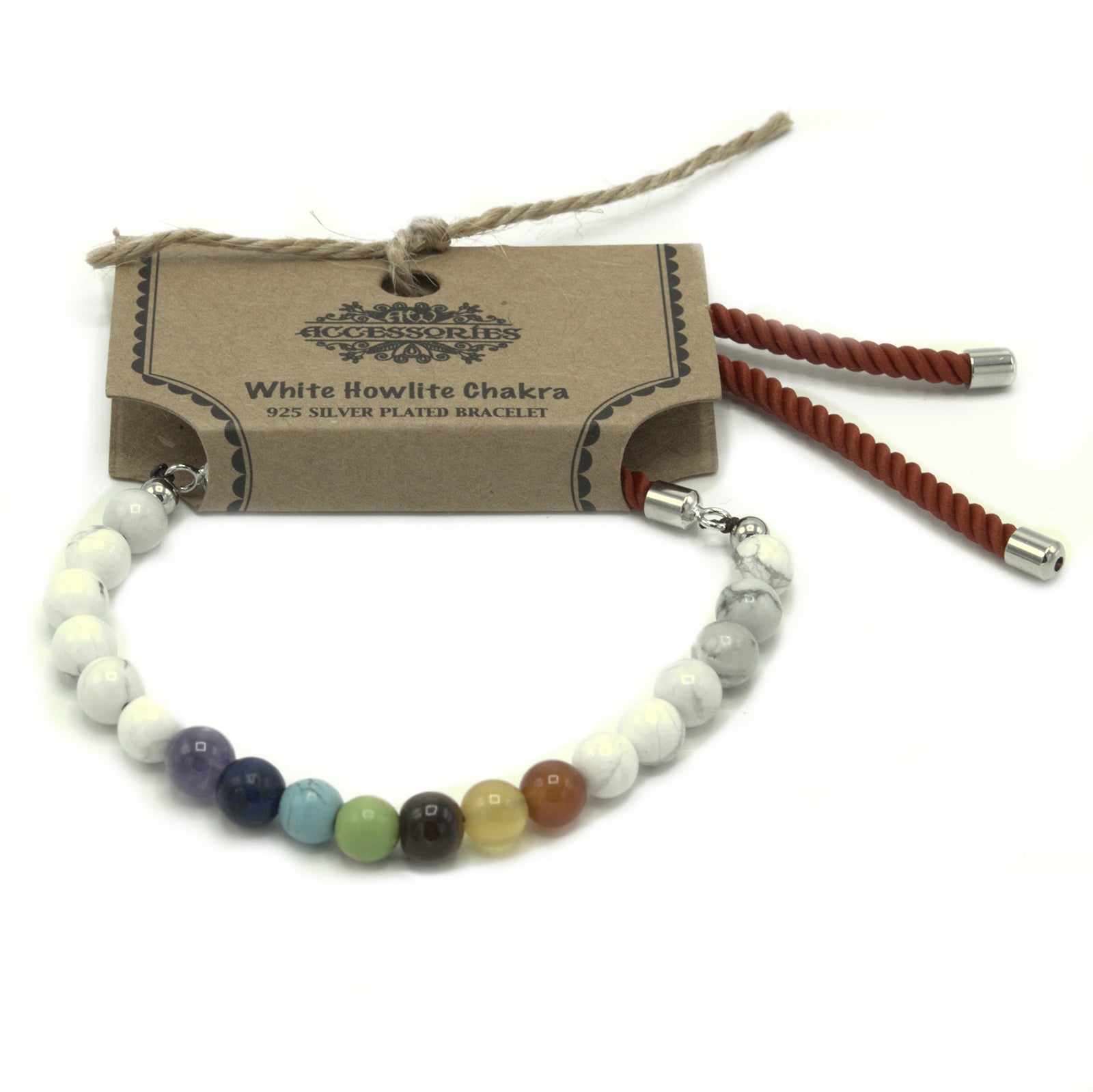 Bracelet réglable chakras howlite