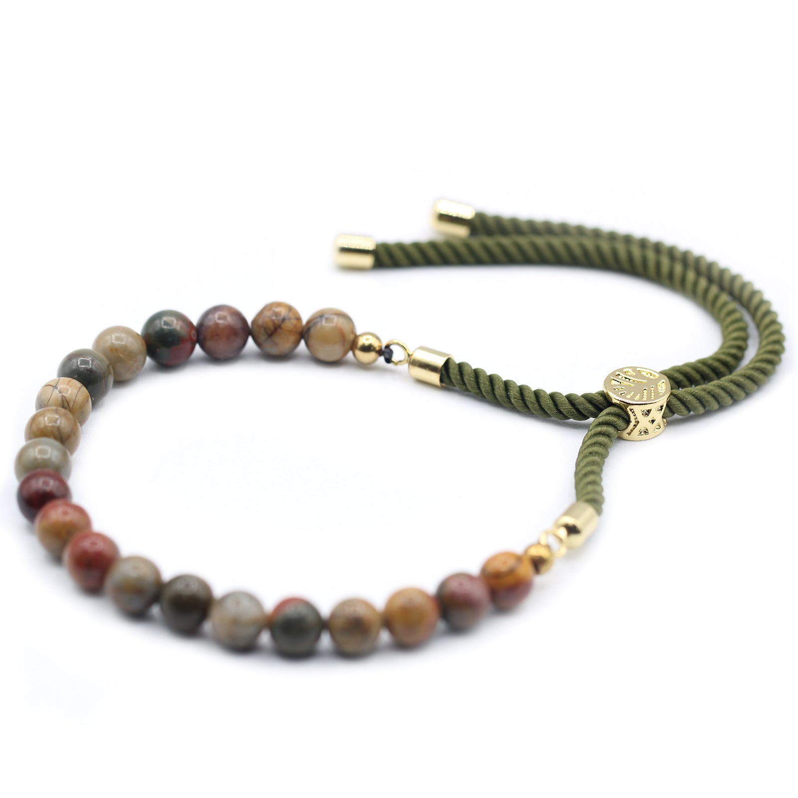 Bracelet réglable jaspe picasso