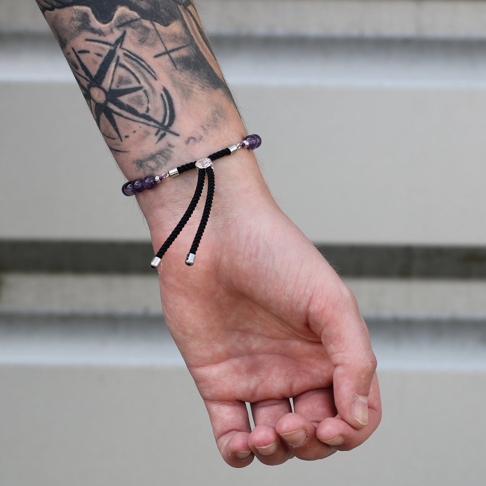 Bracelet réglable améthyste