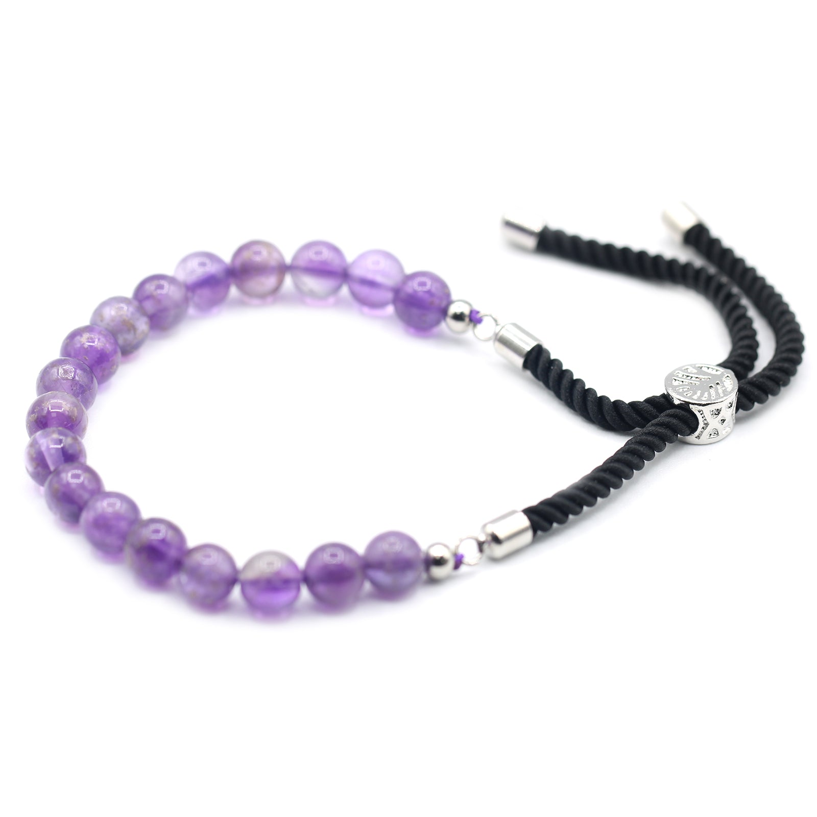 Bracelet réglable améthyste