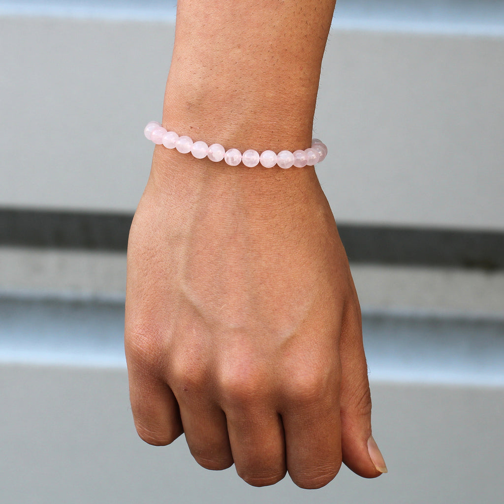 Bracelet réglable quartz rose