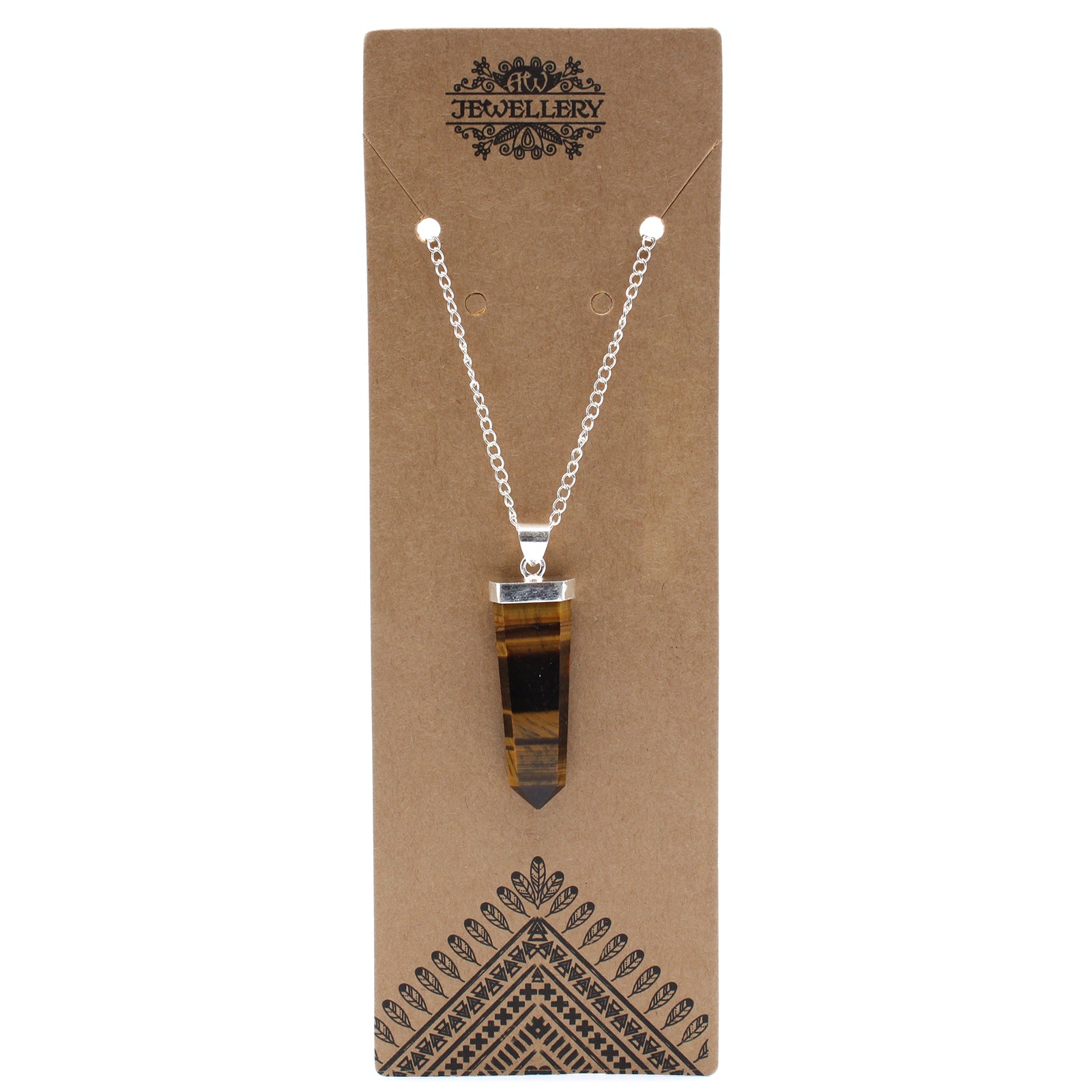 Pendentif crayon plat en oeil de tigre