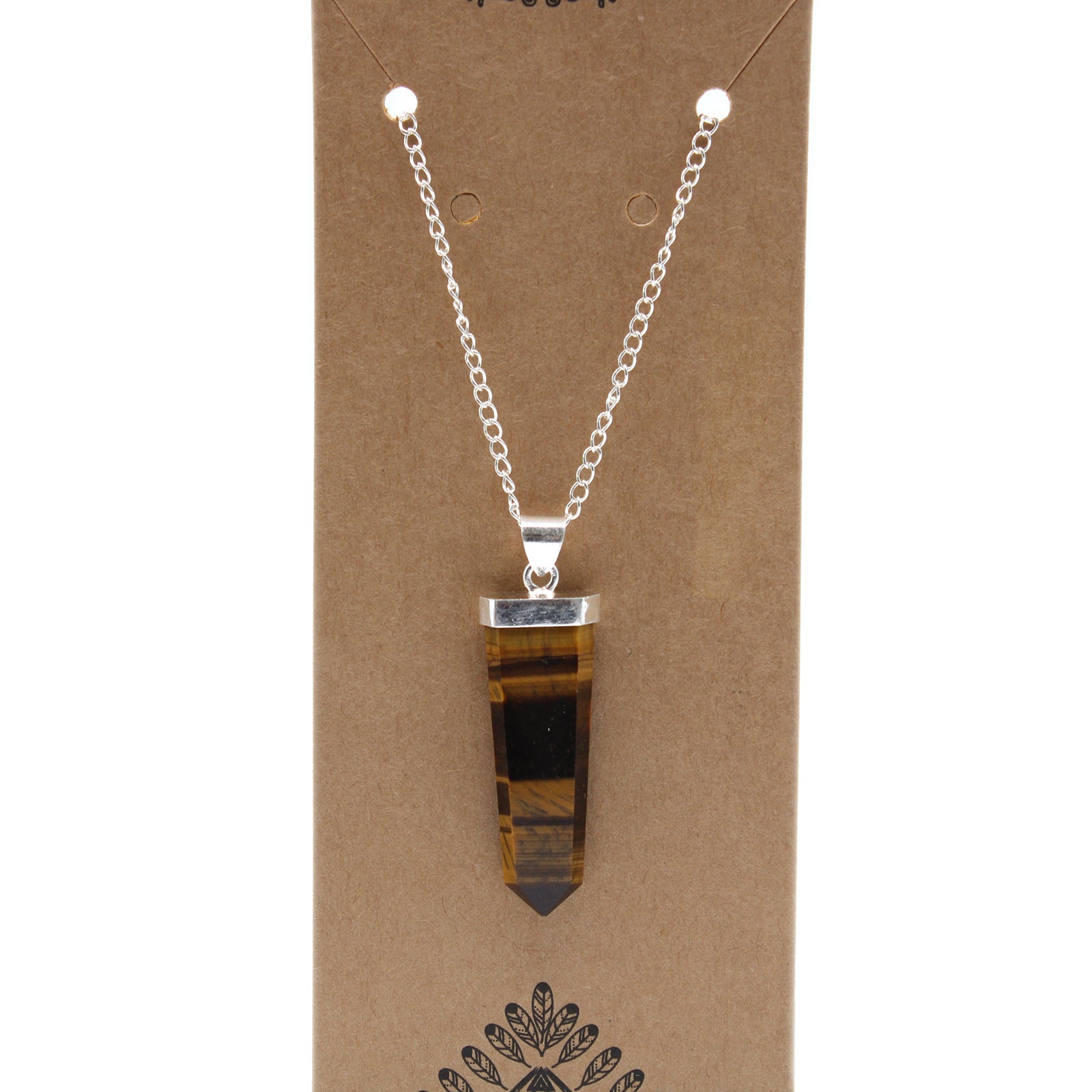 Pendentif crayon plat en oeil de tigre