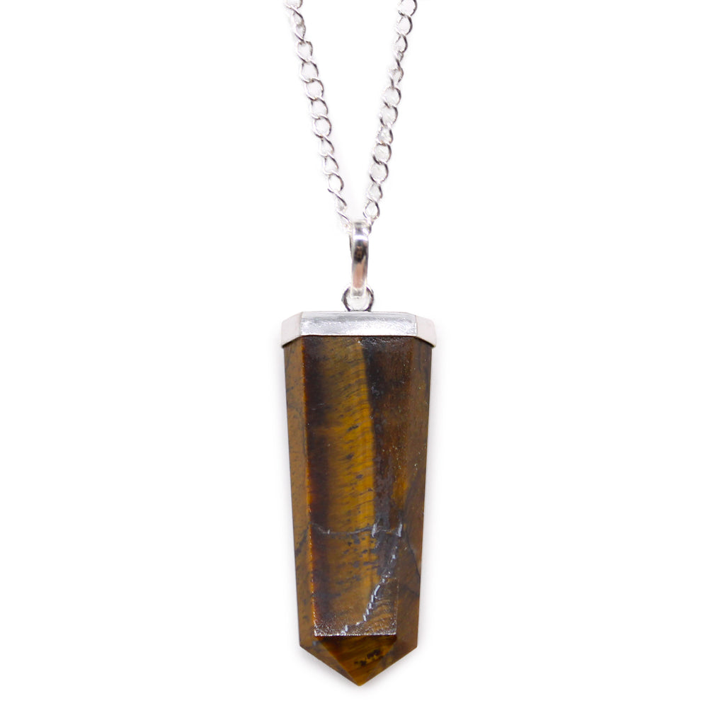 Pendentif crayon plat en oeil de tigre