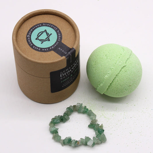 Bombe de bain avec bracelet en aventurine verte