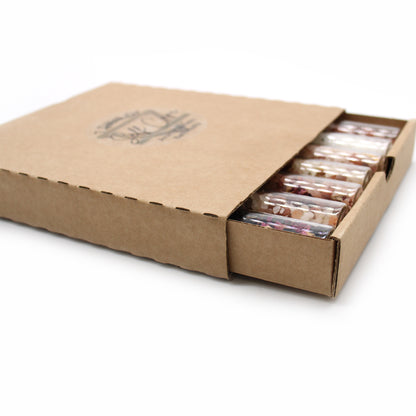 Coffret cadeau de 7 sels de bain en flacons