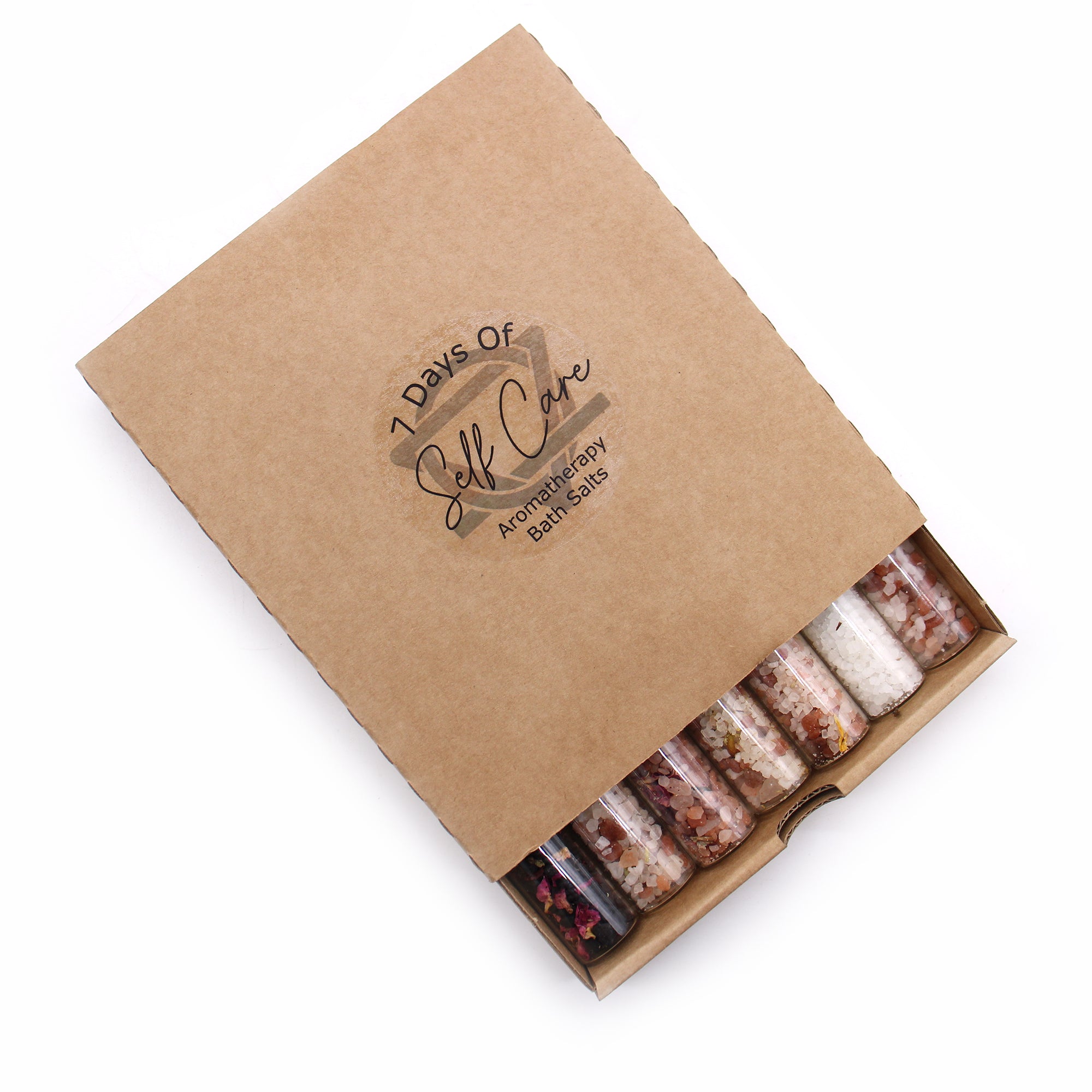 Coffret cadeau de 7 sels de bain en flacons
