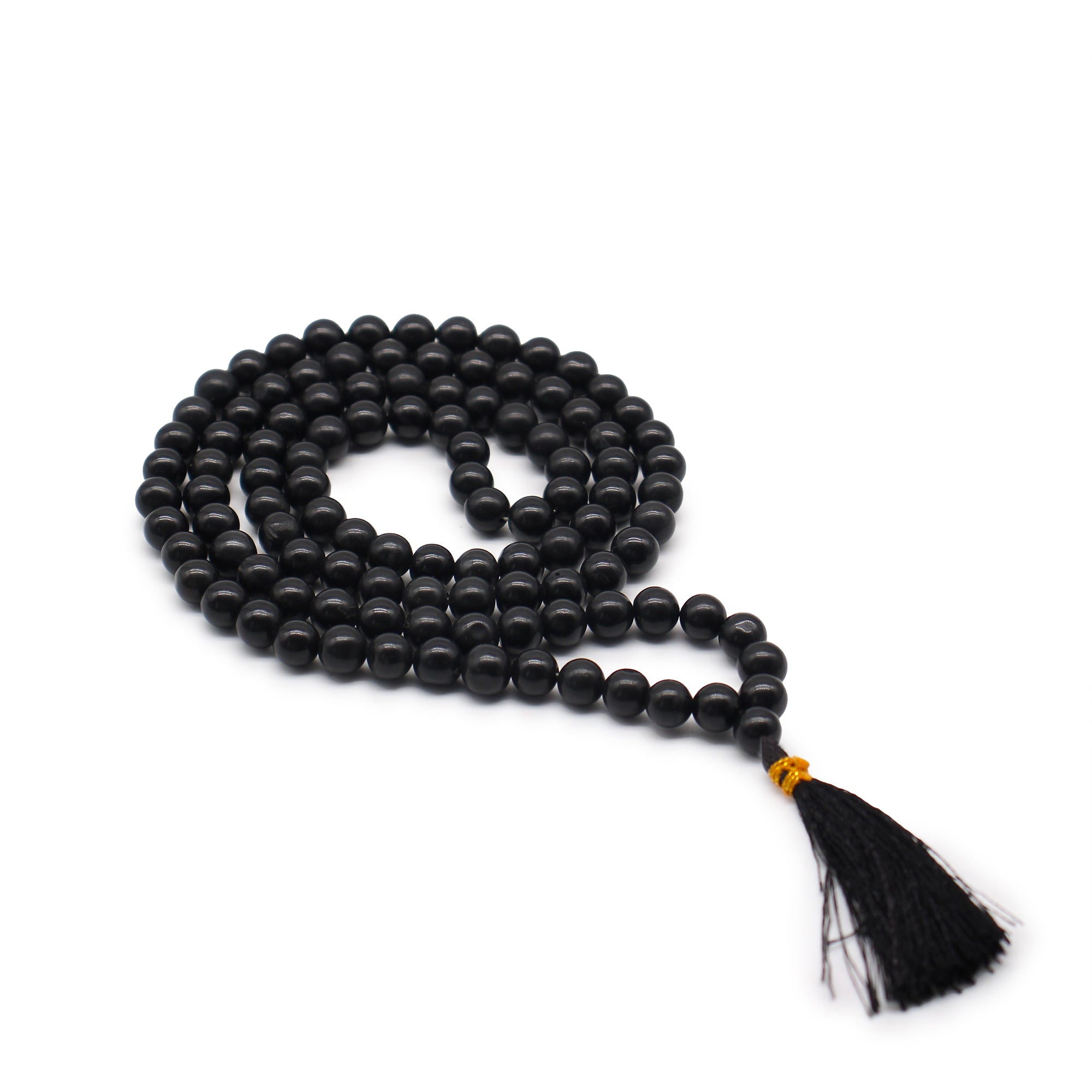 Mala 108 perles en agate noire