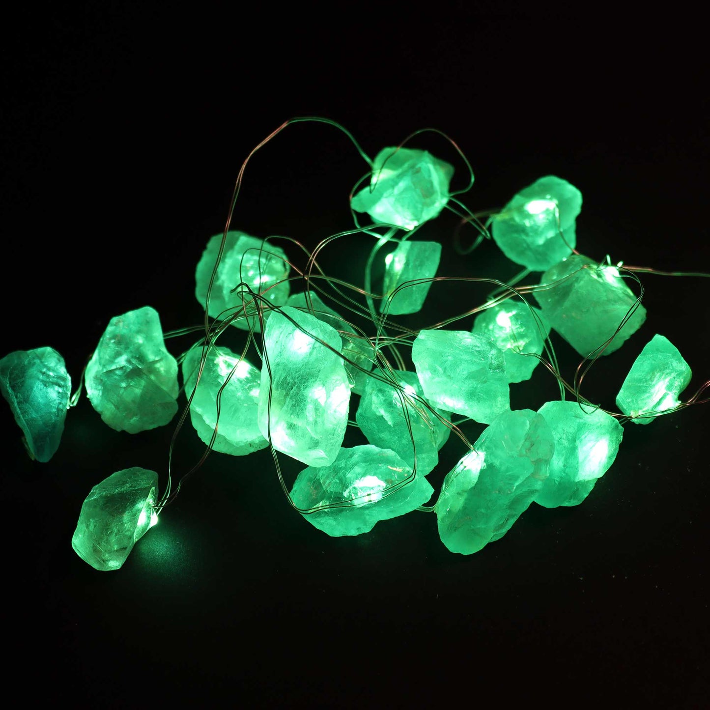 Lumières d'enchantement en cristal de jade