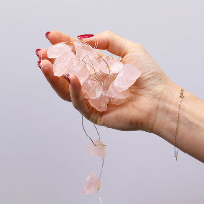 Lumières d'enchantement en quartz rose