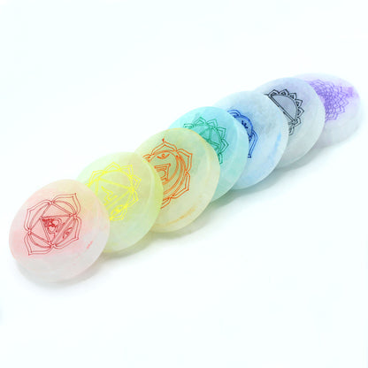 Lot de 7 plaques de recharge - Chakras