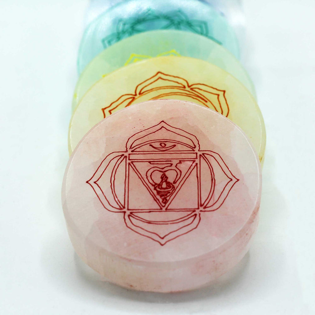 Lot de 7 plaques de recharge - Chakras