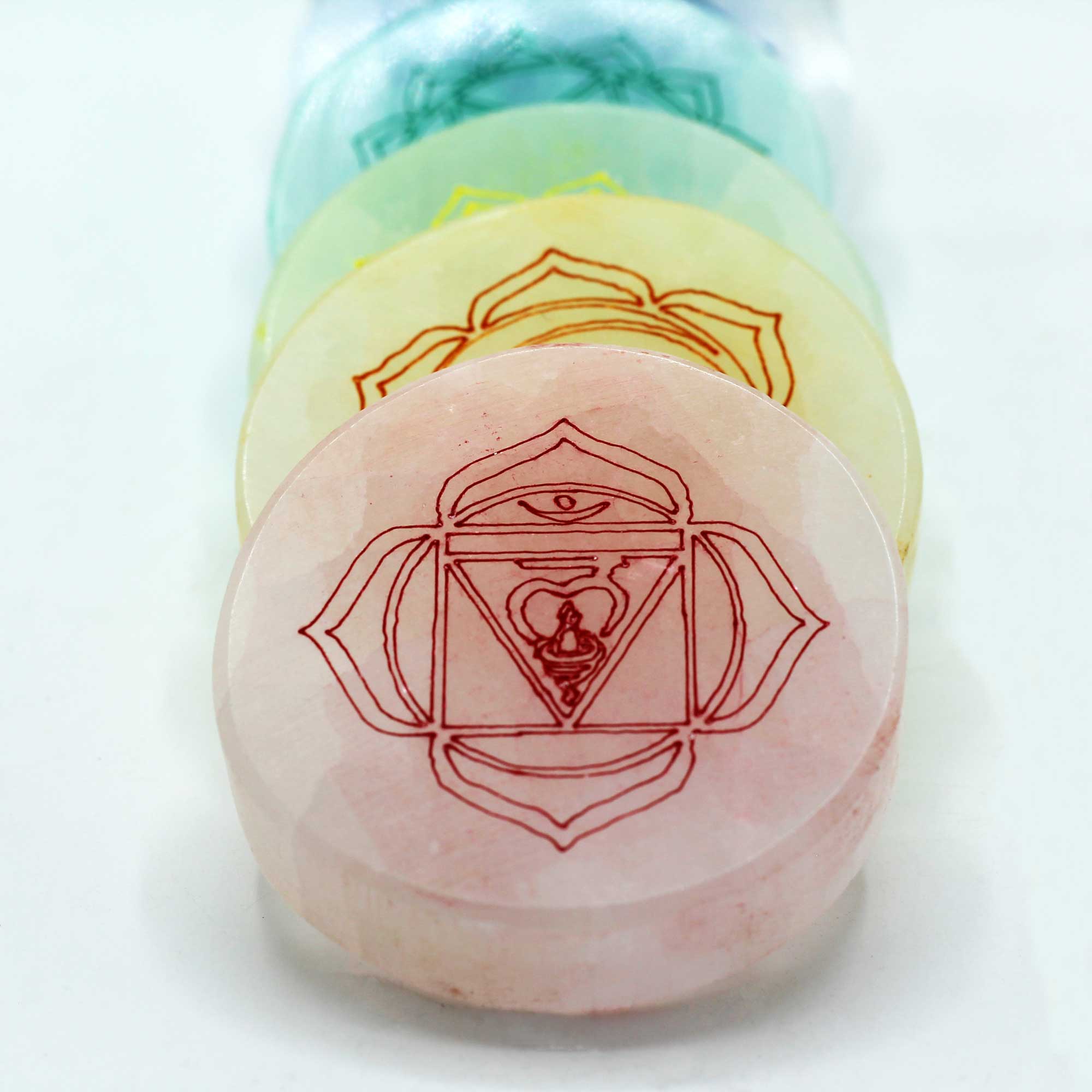Lot de 7 plaques de recharge - Chakras