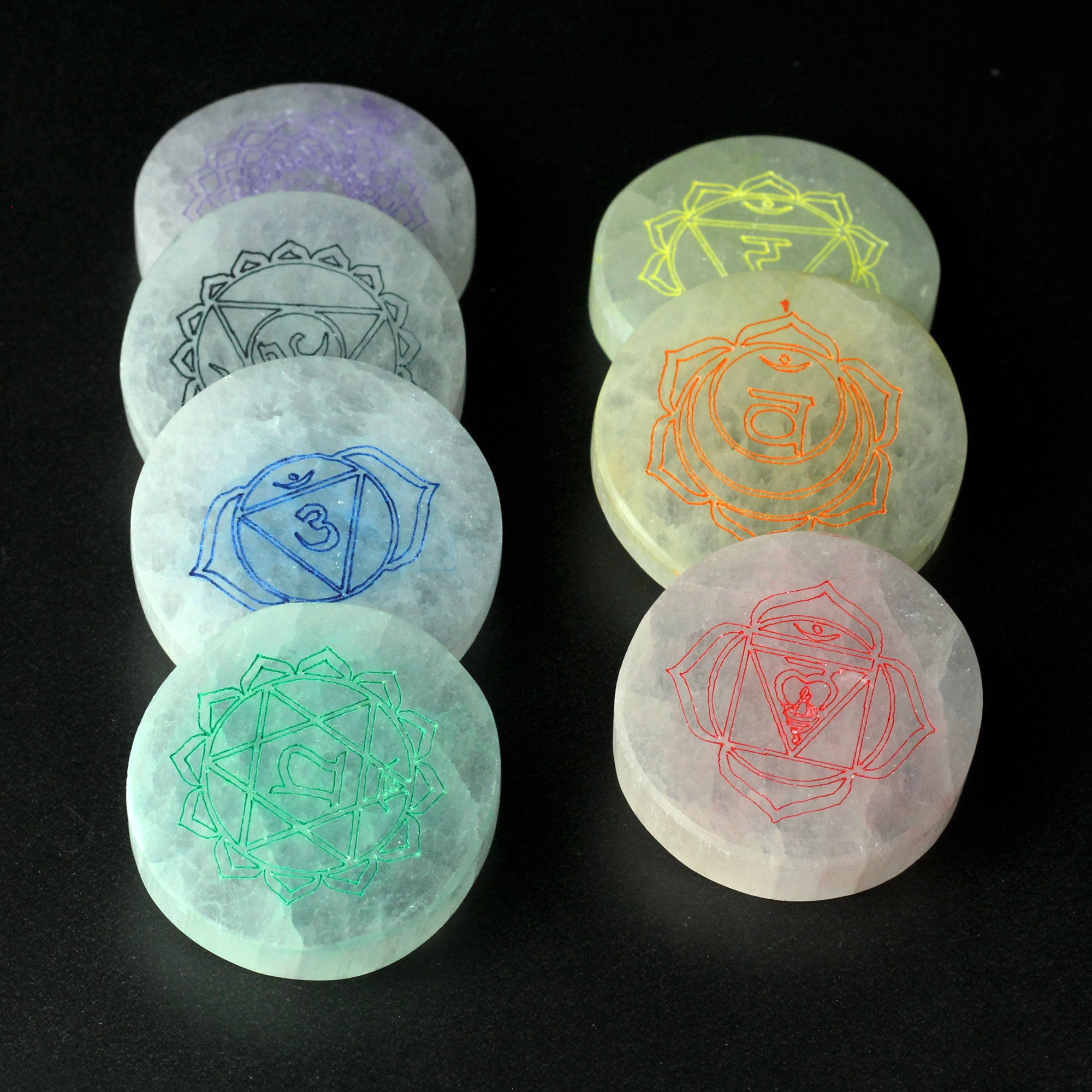 Lot de 7 plaques de recharge - Chakras