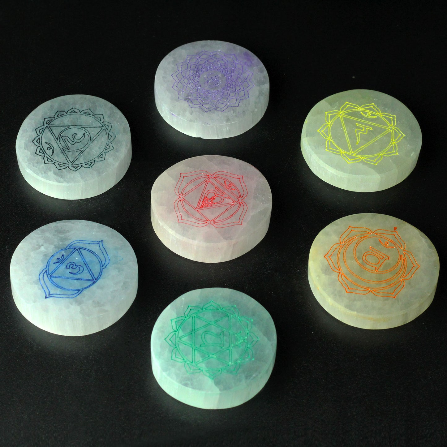 Lot de 7 plaques de recharge - Chakras