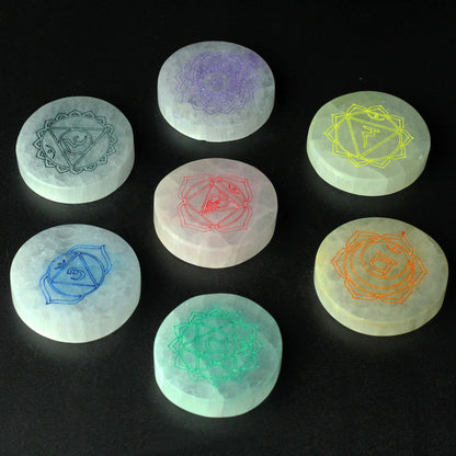 Lot de 7 plaques de recharge - Chakras