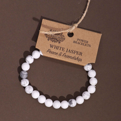 Bracelet jaspe blanc