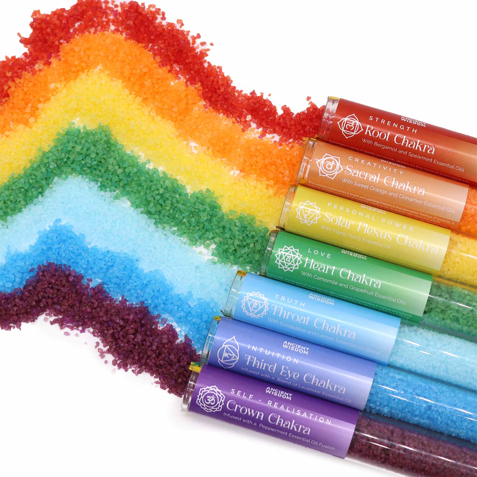 Pack cadeau de sels de bain chakra