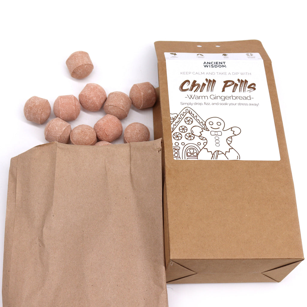Paquet cadeau de mini bombes de bain - Pains d'épices chaud
