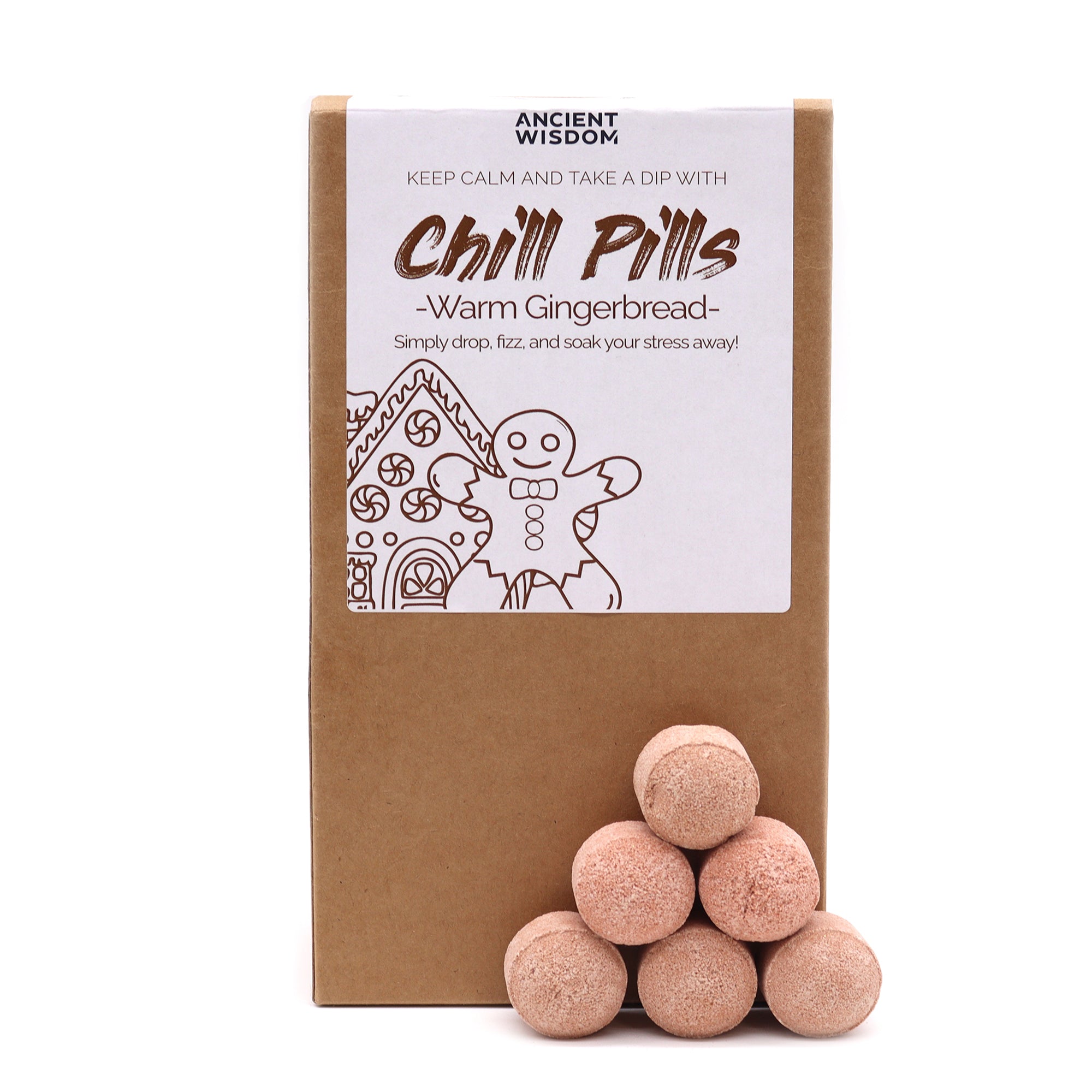 Paquet cadeau de mini bombes de bain - Pains d'épices chaud
