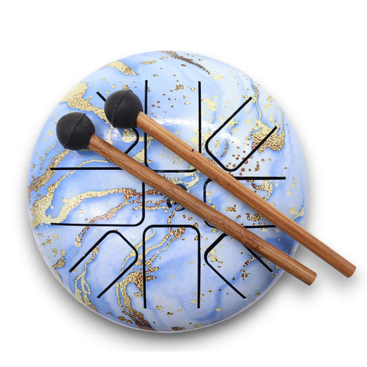 Tambour bleu ciel 17x13 cm