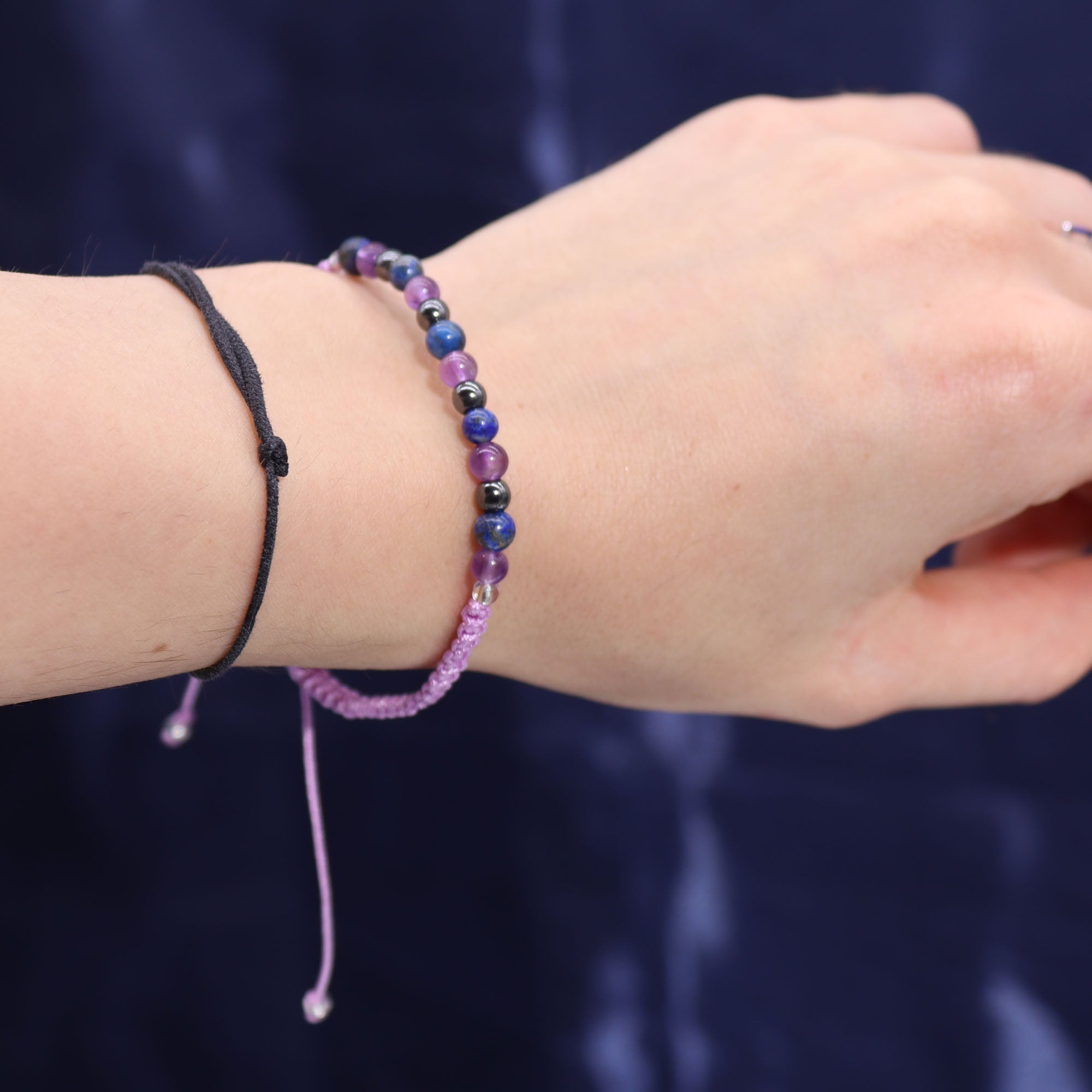 Bougie de cristal du zodiaque avec bracelet pierres précieuses - Verseau