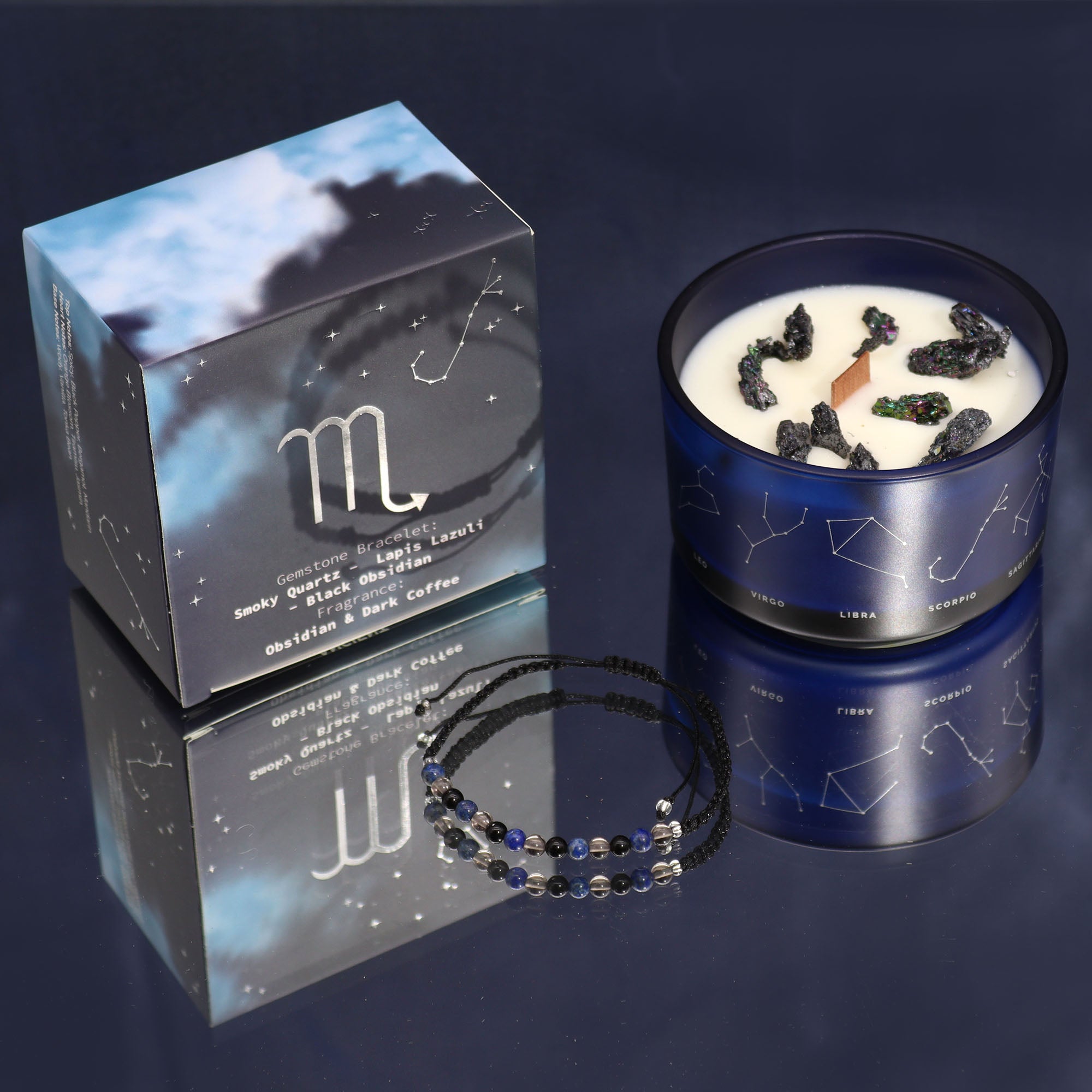 Bougie de cristal avec bracelet - Scorpion