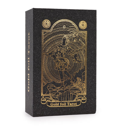 Coffret de tarot feuille d'or avec livre