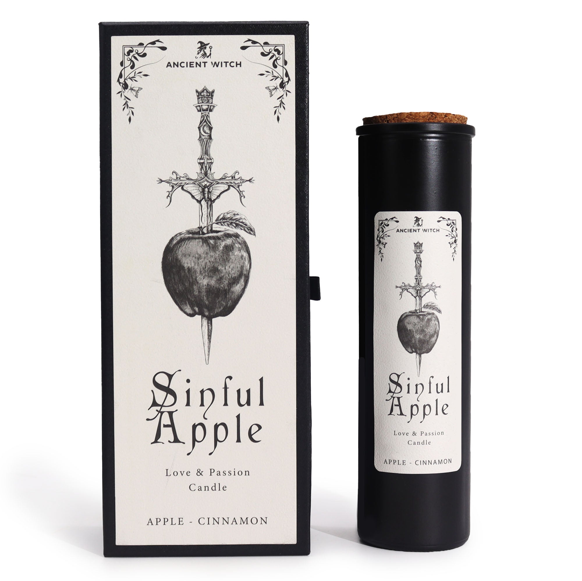 Bougie pomme & cannelle - Amour & passion