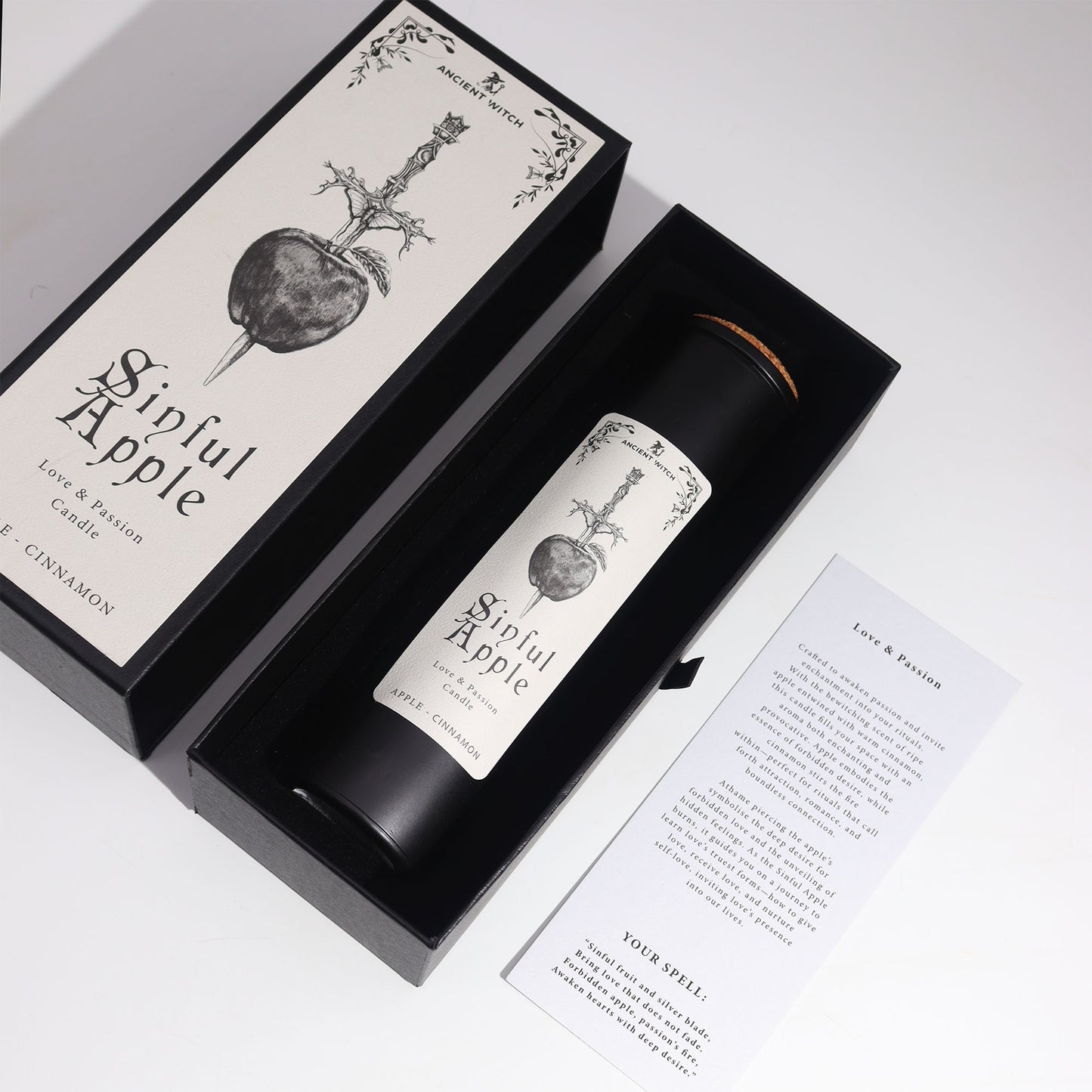 Bougie pomme & cannelle - Amour & passion