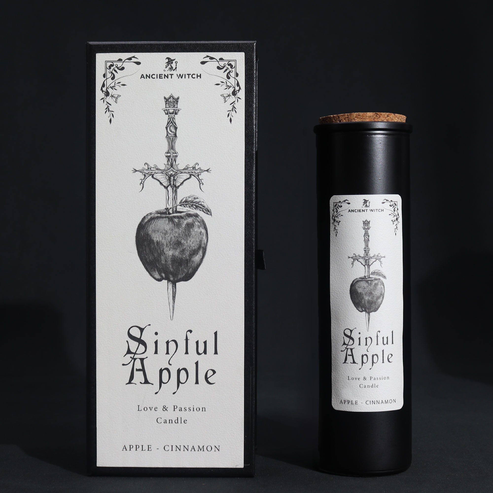 Bougie pomme & cannelle - Amour & passion