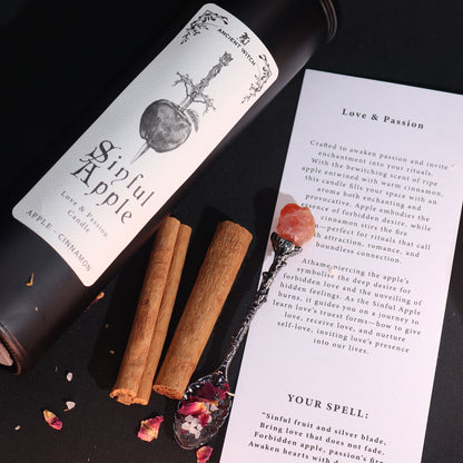 Bougie pomme & cannelle - Amour & passion