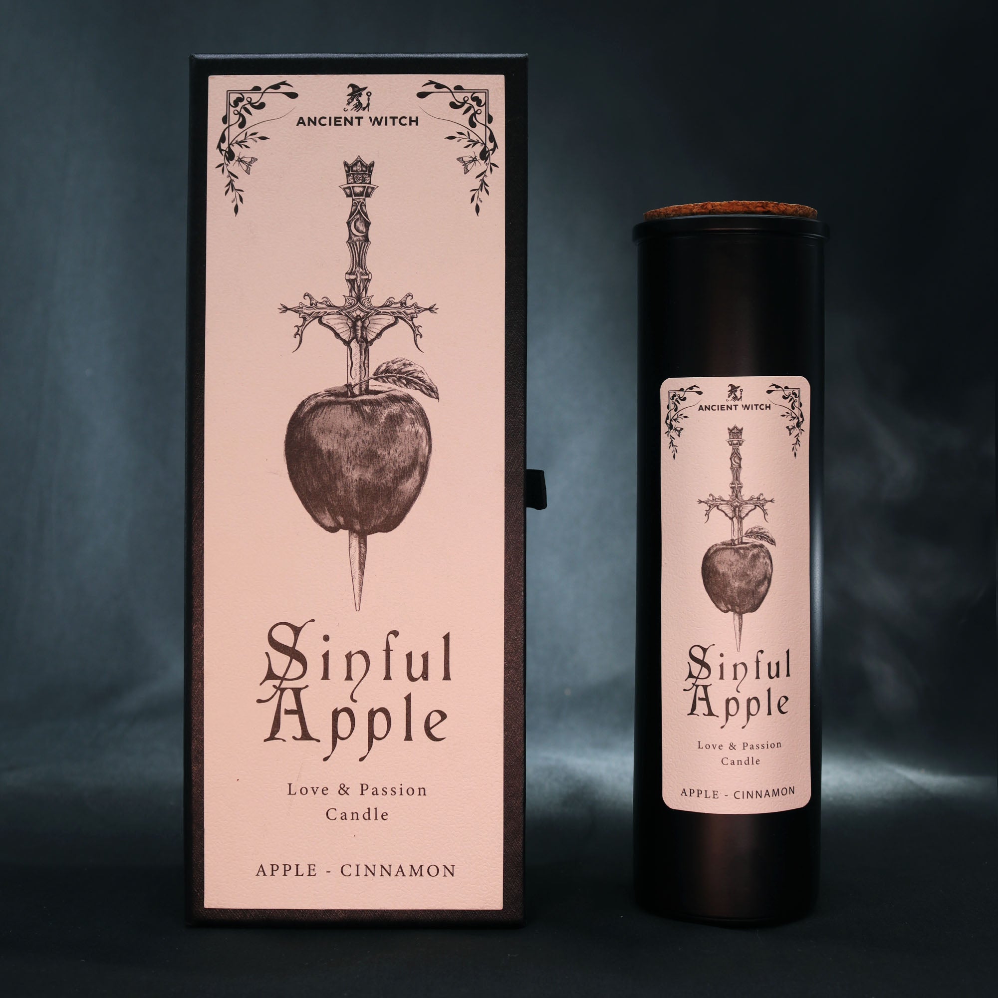 Bougie pomme & cannelle - Amour & passion