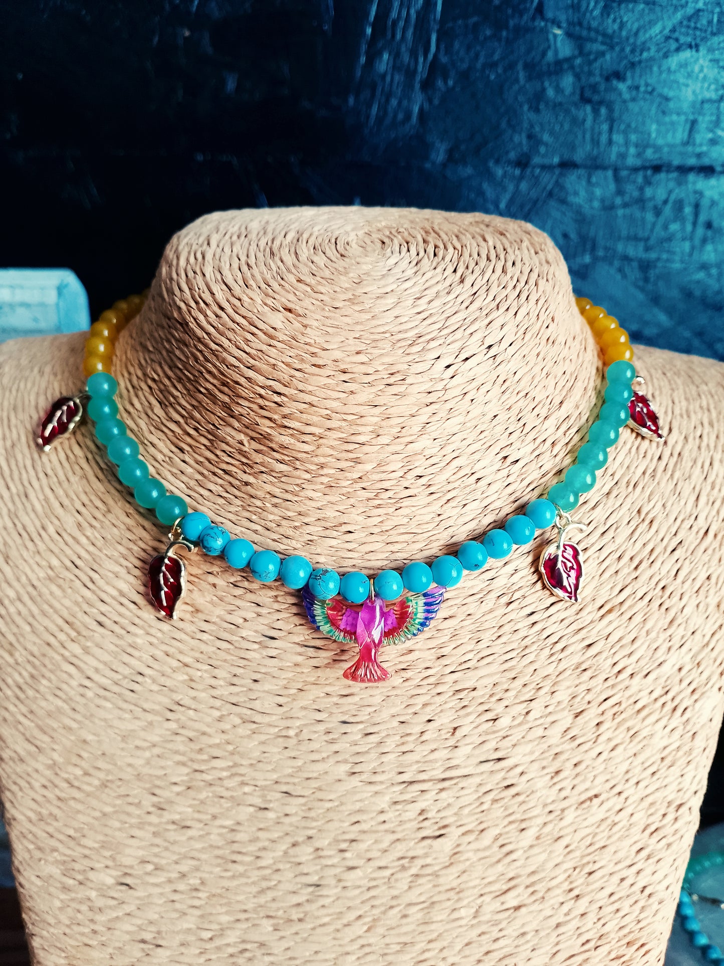 Ensemble "Quatre éléments" - Ras du cou & bracelet en pierres naturelles