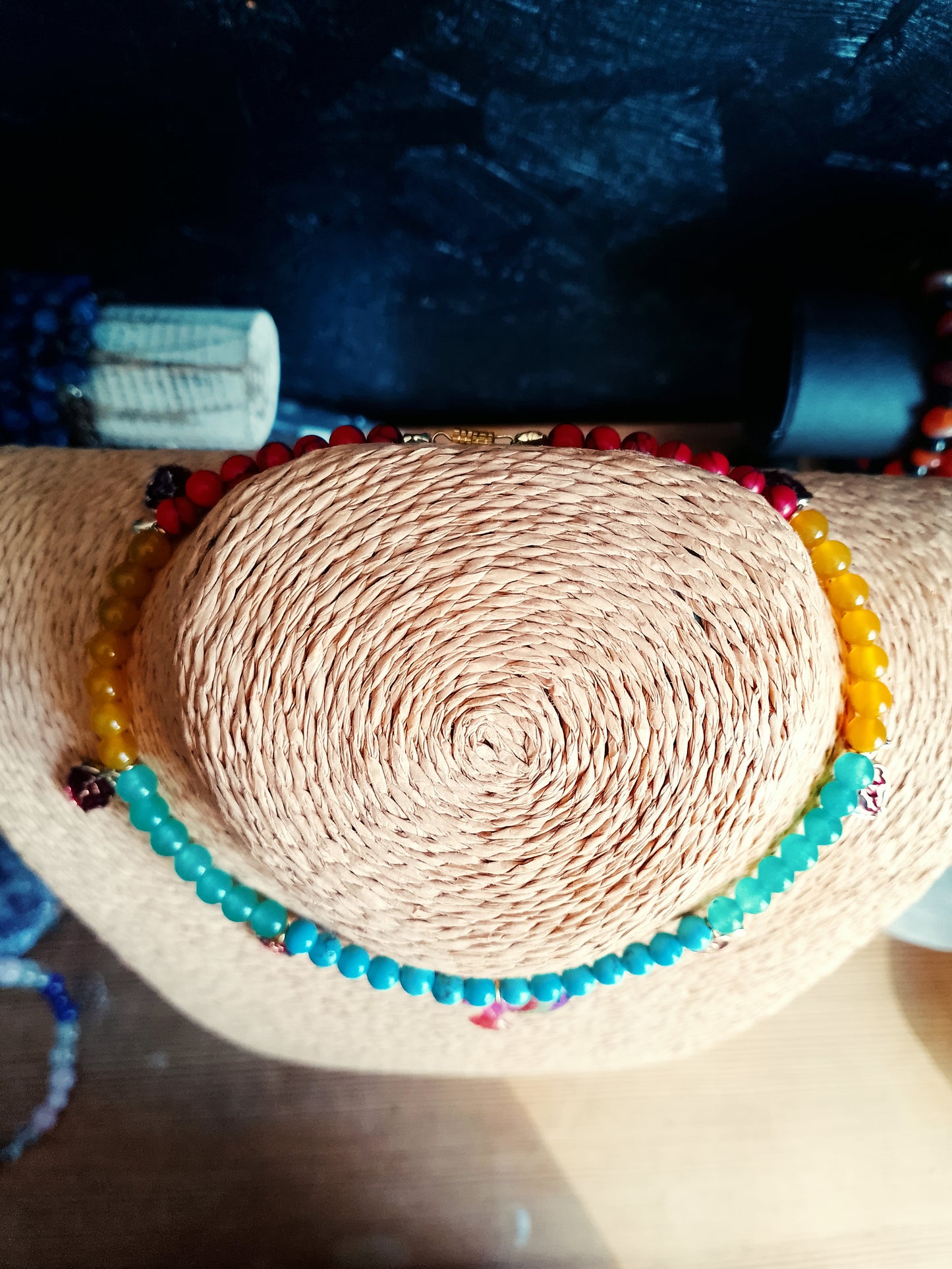 Ensemble "Quatre éléments" - Ras du cou & bracelet en pierres naturelles