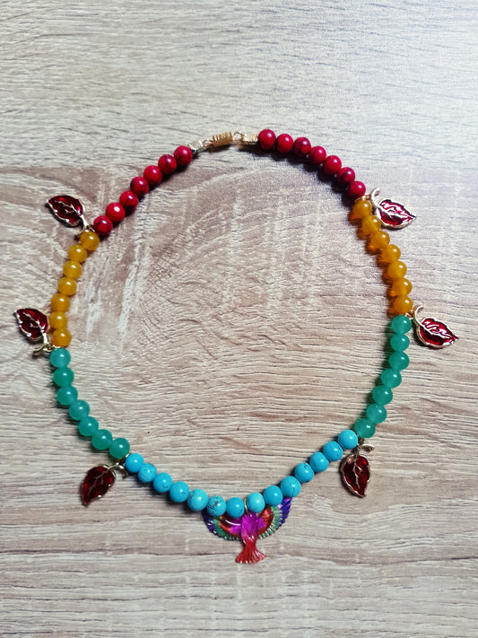 Ensemble "Quatre éléments" - Ras du cou & bracelet en pierres naturelles